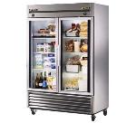Refrig/Freezer, Reach-in, 2 Section/Glass Doors, 23 Ref/23 Frzr cu ft