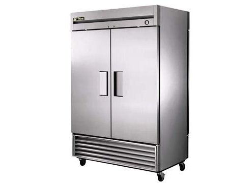 True Refrigeration T-49PT Refrigerator, Pass-Thru, 2 Section, 4 Stainless Doors, 49 cu ft