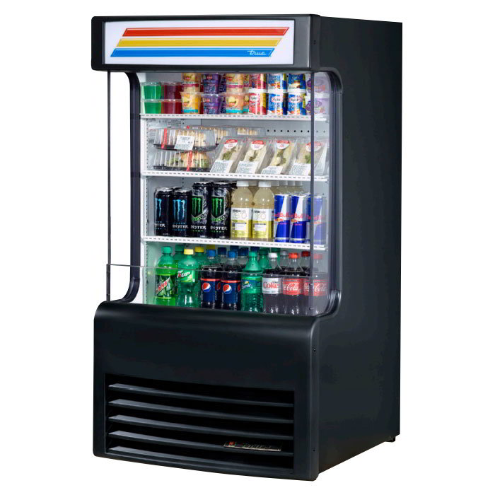 True TAC-14GSSS 30-1/4" Vertical Air-Curtain Merchandiser - 3-Shelves, Stainless 115v