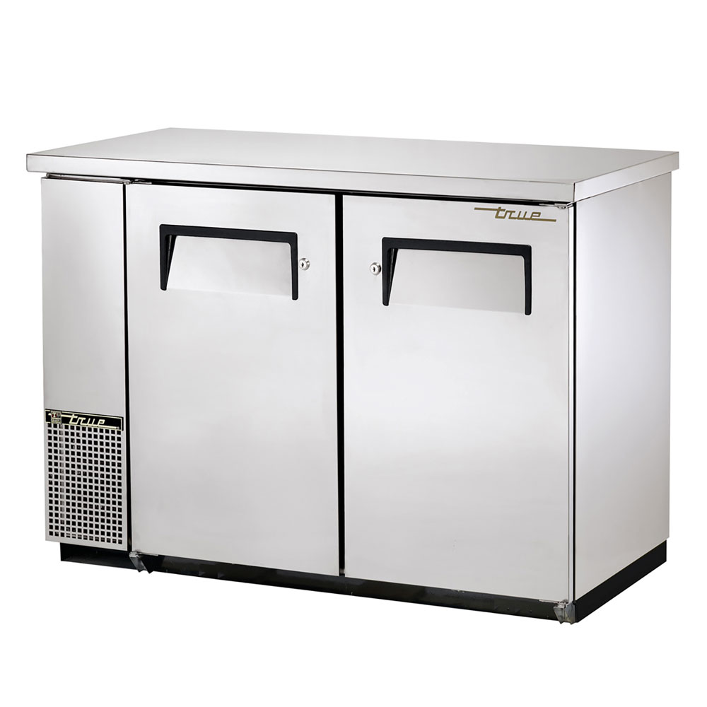 True TBB-24-48FR-S 49.13" Bar Refrigerator w/ (2) Section - (2) Solid Swinging Doors, 115v