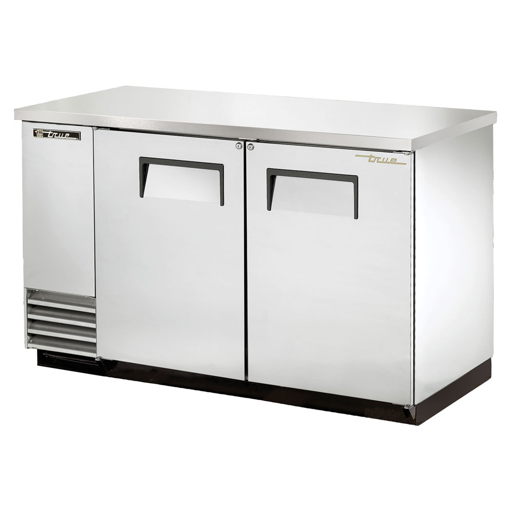 True TBB-2-S 58.88" Bar Refrigerator w/ (2) Section - (2) Solid Swinging Doors, 115v