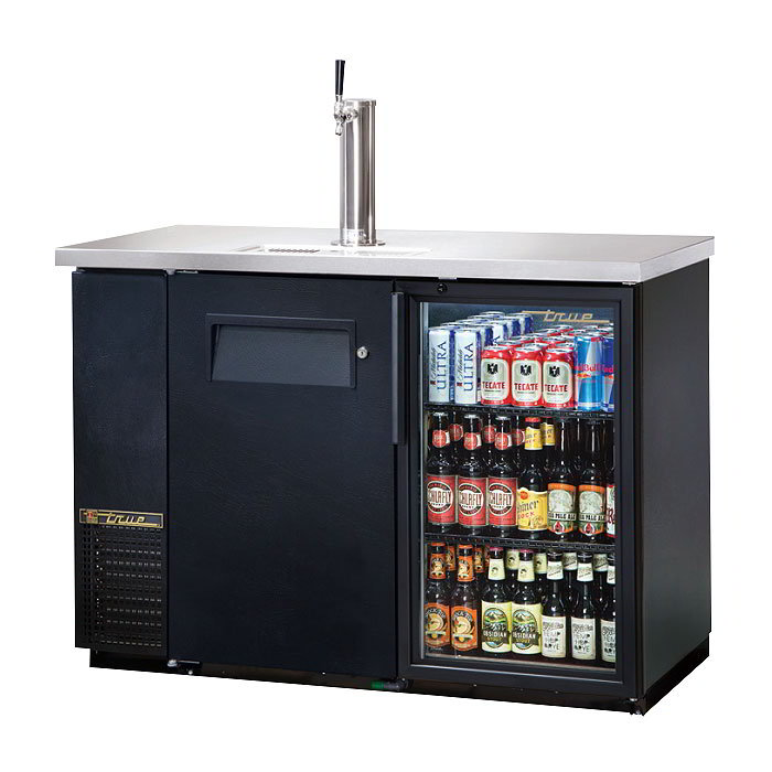 True TDB-24-48-1-G1LD 49.13" Draft Beer System w/ (.5) Keg Capacity - (1) Column, Black, 115v