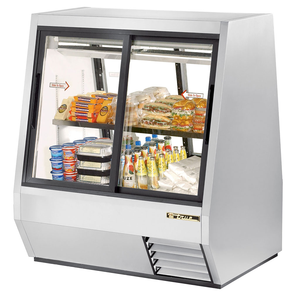 True TDBD-48-4 48.13" Self Service Refrigerated Deli Case w/ Straight Glass - (2) Levels, 115v