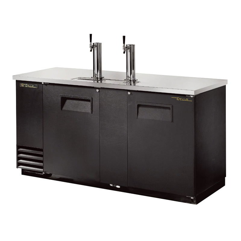 True TDD-3 69.13" Draft Beer System w/ (3) Keg Capacity - (2) Columns, Black, 115v