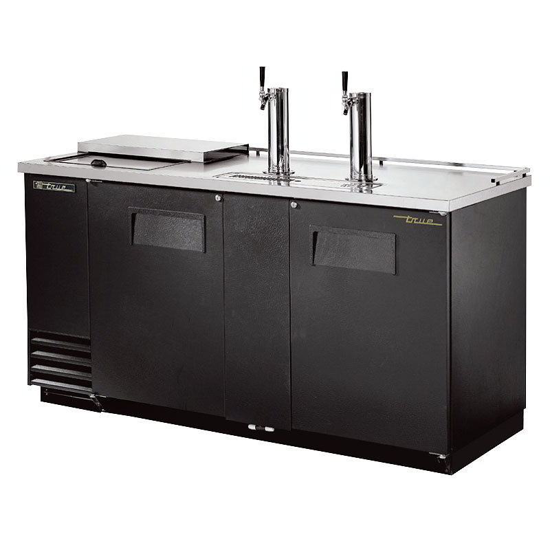 True TDD-3CT 69.13" Draft Beer System w/ (3) Keg Capacity - (2) Columns, Black, 115v