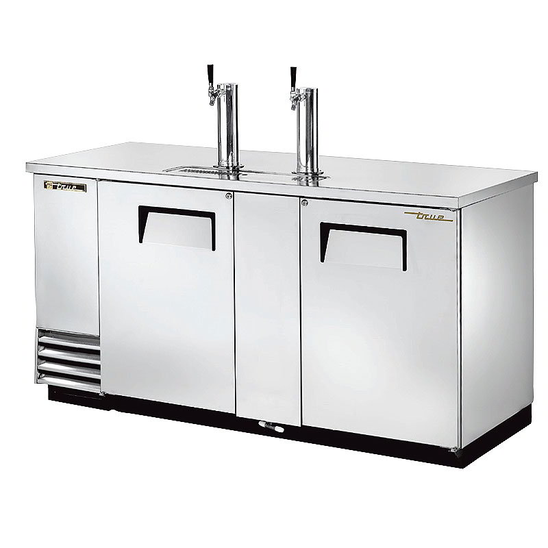True TDD-3-S 69.13" Draft Beer System w/ (3) Keg Capacity - (2) Columns, Stainless, 115v