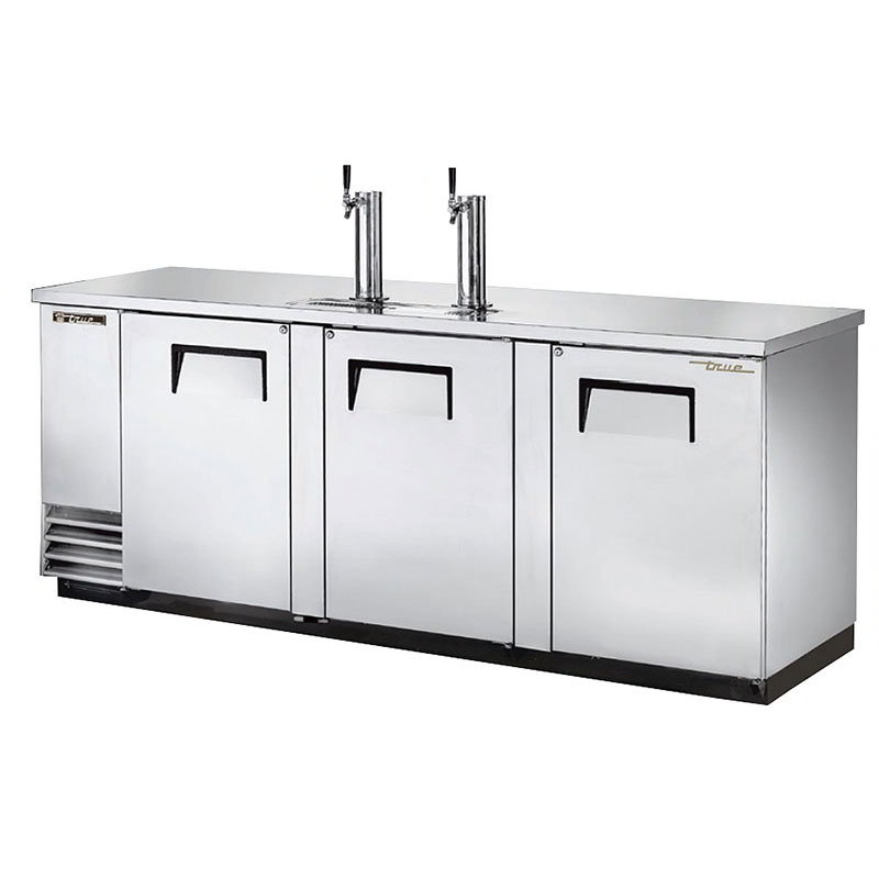 True TDD-4-S 90.37" Draft Beer System w/ (4) Keg Capacity - (2) Columns, Stainless, 115v