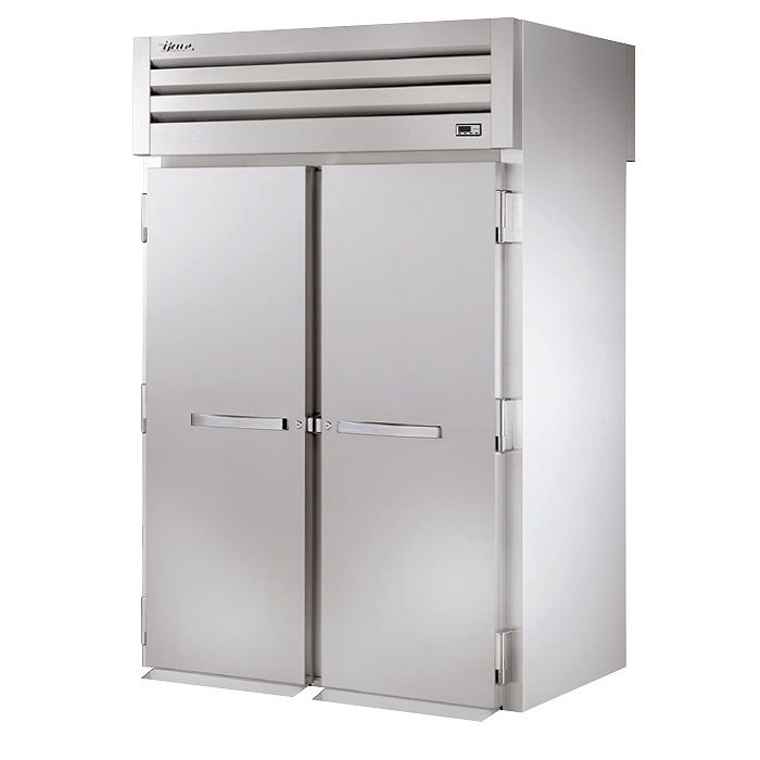 True STG2RRT89-2S-2S 68" Roll-Thru Refrigerator - 4-Solid Doors, 89"H, Stainless/Aluminum