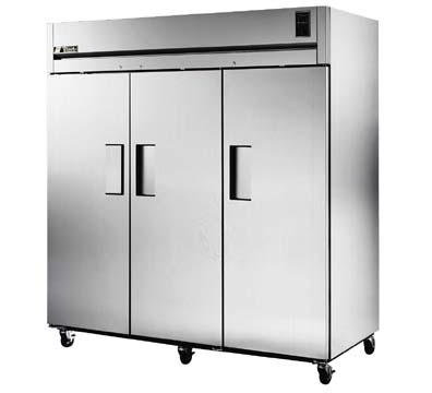 True Refrigeration TG3R-3S 3-Section Reach In Refrigerator w/ Solid Doors, 85-cu ft