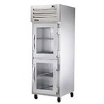 True STR1H-2HG 27.5-in Reach-In Heated Cabinet w/ 2-Glass Half Doors & Locks, Stainless