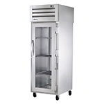 True STR1HPT-1G-1S 27.5-in Pass-Thru Heated Cabinet w/ Glass Front & Solid Rear Doors, Stainless