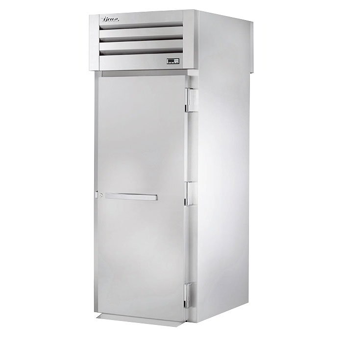 True STR1HRT89-1S-1S 35" Roll-Thru Heated Cabinet - 1-Solid Door, 89"H, All Stainless
