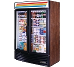 True GDM-49RF 54.13-in Radius Front Merchandiser w/ 2-Glass Hinged Doors, Black