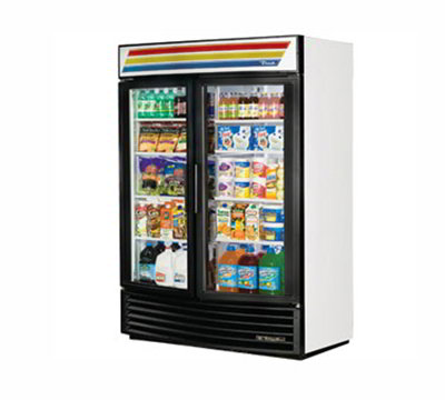 True Refrigeration GDM-49RF WHT 54.13-in Radius Front Merchandiser w/ 2-Glass Hinged Doors, White