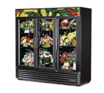 True Refrigeration GDM-72FC WHT 78.25-in Floral Merchandiser w/ 3-Glass Hinged Doors, White