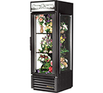 True Refrigeration GEM-23FC BLK 27-in Glass End Floral Merchandiser w/ Hinged Door & 2-Shelf, Black