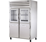 True Refrigeration STR2R-2HG/2HS 53" Reach-In Refrigerator - 2-Glass/2-Solid Half Doors, LED, All Stainless