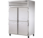 True STR2R-4HS 56.63-in Reach-In Refrigerator w/ 4-Half Doors & Locks, All Stainless