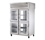 True Refrigeration STG2RPT-4HG-2G 53" Pass-Thru Refrigerator - 4-Half/2-Full Glass Doors, Stainless/Aluminum