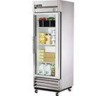 True Refrigeration T-19G 27-in Reach-In Refrigerator w/ Glass Door & 3-Shelves, 1/3-hp, Aluminum Sides