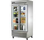 True Refrigeration T-35G 39.5-in Reach-In Refrigerator w/ Glass Doors & 6-Shelf, Aluminum Sides