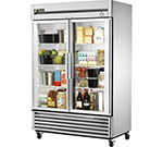 True Refrigeration T-49G 54.13-in Reach-In Refrigerator w/ Glass Doors, Aluminum Sides