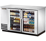 True Refrigeration TBB-2G-S 58.88-in Back Bar Cooler w/ (88) 6-Pack Capacity & 2-Glass Doors, Stainless