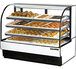 True Refrigeration TCGD-59 WHT 59.88-in Dry Bakery Case w/ Curved Front & Glass Rear Sliding Doors, White