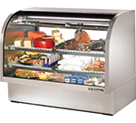 True Refrigeration TCGG-60-S 60.25-in Deli Case w/ Curved Front & Sliding Glass Rear Doors, Stainless