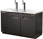 True Refrigeration TDD-2 58.88-in Draft Beer Cooler w/ 2-Keg Capacity & 2-Faucets, Black