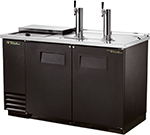 True Refrigeration TDD-2CT 58.88-in Club Top Draft Beer Cooler w/ 2-Keg Capacity & 2-Faucets, Black