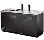 True Refrigeration TDD-3CT 69.13-in Club Top Draft Beer Cooler w/ 3-Keg Capacity & 2-Faucets, Black