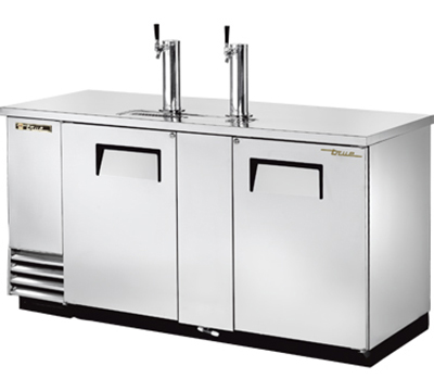 True TDD-3-S 69" Draft Beer Cooler - Holds 3-Kegs, 2-Columns, Stainless