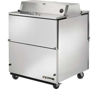 True TMC-34-S-DS 34" Mobile Milk Cooler - Dual-Sided, 8-Crate Capacity, Aluminum/Stainless 115v