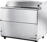 True Refrigeration TMC-49-S-SS 49-in Mobile Milk Cooler w/ 12-Crate Capacity & Flip-Up Lid, All Stainless
