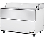 True Refrigeration TMC-58 58-in Mobile Milk Cooler w/ 16-Crate Capacity & Flip-Up Lids, White