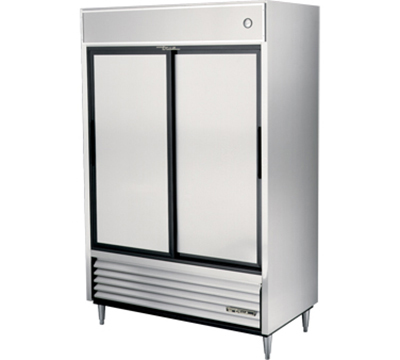 True TSD-47 54" Reach-In Refrigerator - 2-Solid Sliding Doors, Stainless/Aluminum