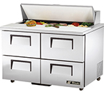 True TSSU-48-12D-4 48.38-Sandwich Unit w/ (12) 1/6-Pan Capacity & 4-Drawers