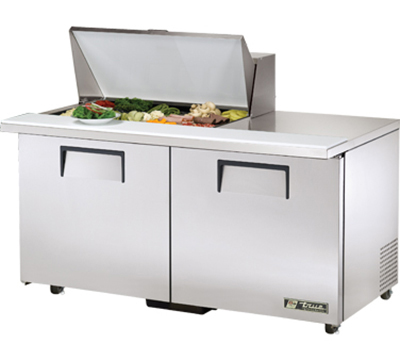 True TSSU-60-15M-B-ADA 60" Mega Top Sandwich Unit - Holds (15) 1/6-Pans, 2-Doors, ADA