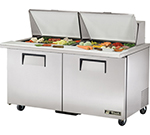 True Refrigeration TSSU-60-24M-B-ST 60.38-in Mega Top Sandwich Unit w/ (24) 1/6-Pan Capacity & 2-Full Doors