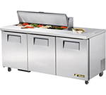 True TSSU-72-12 72.38-in Sandwich Unit w/ (12) 1/6-Pan Capacity & 3-Full Doors