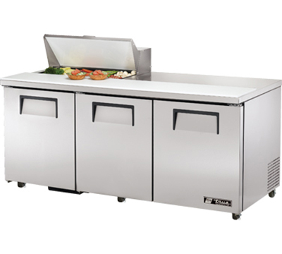 True TSSU-72-8-ADA 72" Sandwich Unit - Holds (8) 1/6-Pans, 3-Doors, ADA