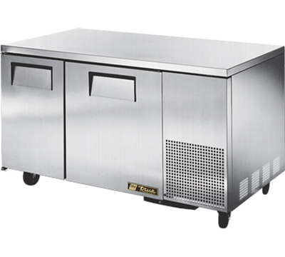 True Refrigeration TUC-60-32F-HD 60.25-in Deep Undercounter Freezer w/ 2 Solid Doors, All Stainless