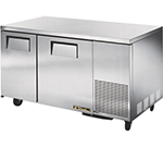 True Refrigeration TUC-60-32-HD 60.25-in Deep Undercounter Refrigerator w/ 2-Solid Doors, All Stainless
