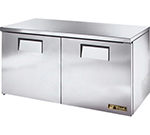 True Refrigeration TUC-60-LP 60.38-in Low Profile Undercounter Refrigerator w/ 2-Solid Doors