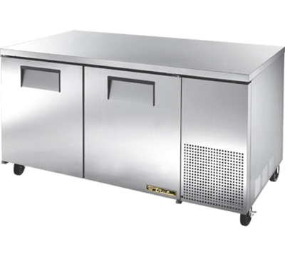 True Refrigeration TUC-67F-HD 67.25-in Deep Undercounter Freezer w/ 2-Solid Doors, All Stainless