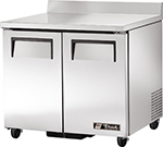 True Refrigeration TWT-36 36.38-in Work Top Refrigerator w/ 2-Solid Doors, Stainless Exterior