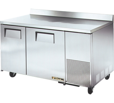 True Refrigeration TWT-60-32-HD 60.25-in Deep Work Top Refrigerator w/ 2-Solid Doors, All Stainless