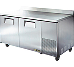True TWT-67F-HD 67.25-in Deep Work Top Freezer w/ 2-Solid Doors, All Stainless