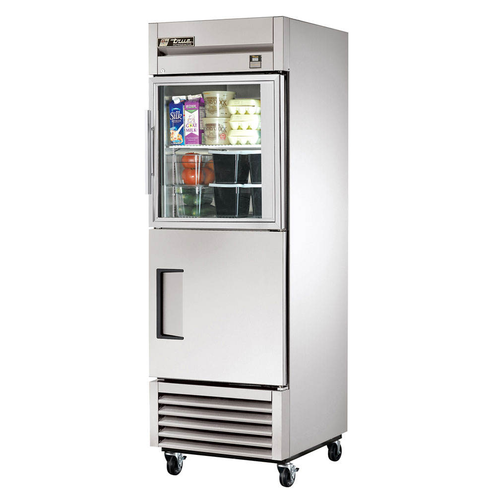 True TS-23-1-G-1 27" Single Section Reach-In Refrigerator, (1) Solid Door, (1) Glass Door, 115v